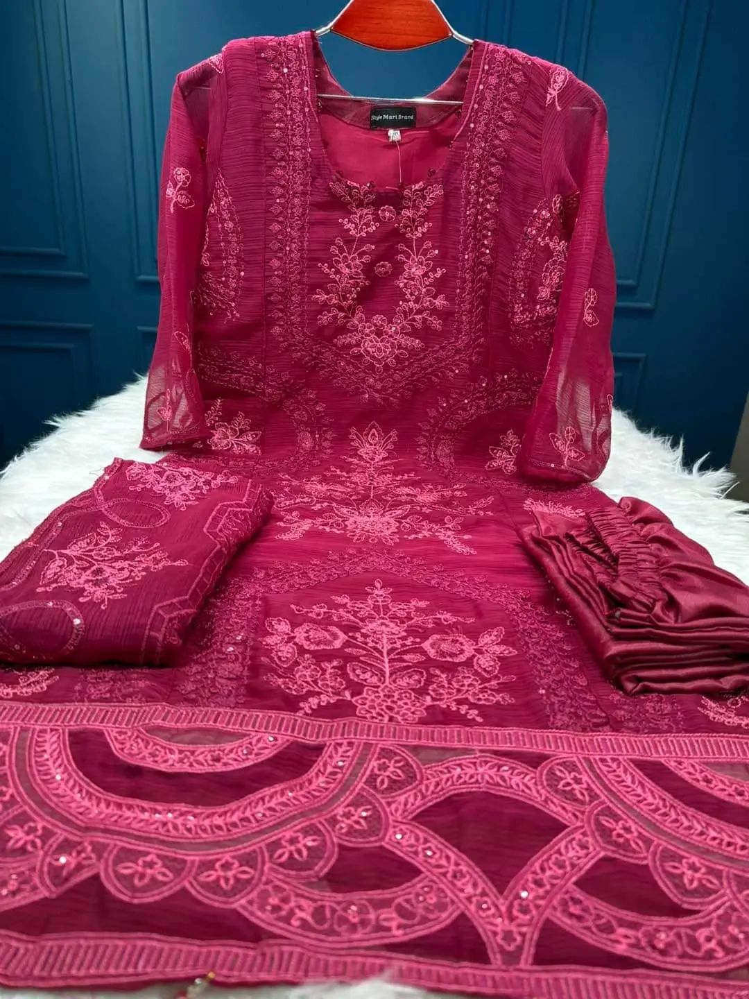 White Gold Party Dress Four Piece Set