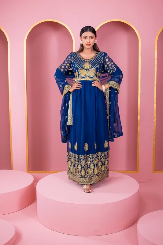 রেডিমেড লেহেঙ্গা জর্জেট এমব্রয়ডারি পার্টি ড্রেস