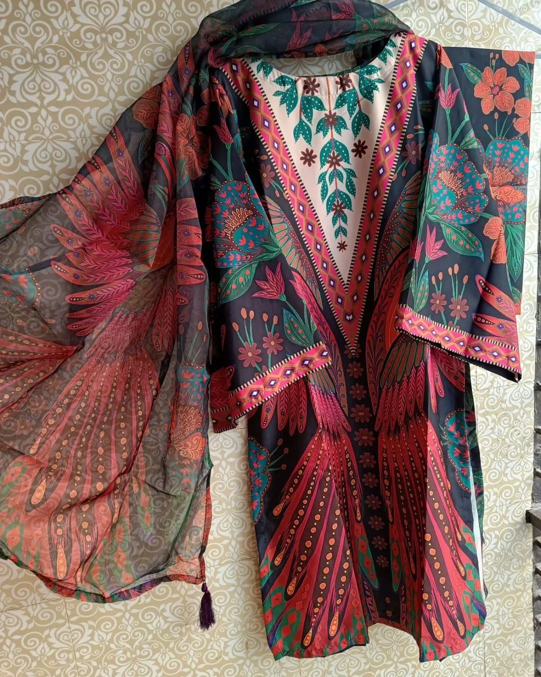 Digital Print Three Piece - Modern Chic Look