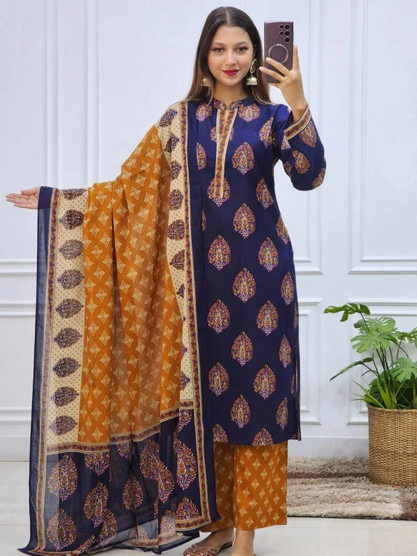 Digital Printed 3 Pieces- Vibrant Fashion Statement