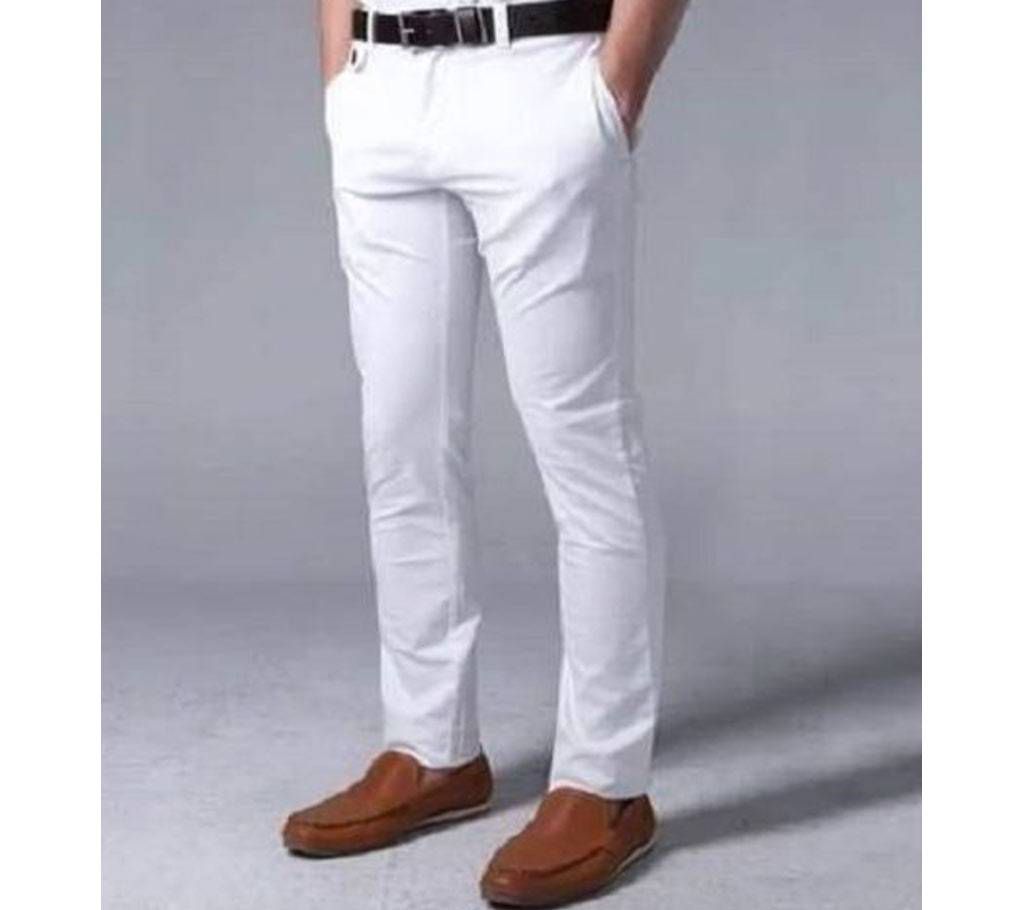 Buy Men's Gabardine Pant- White at Best Price in Bangladesh