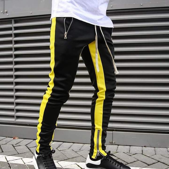 Buy Casual Men's Sweatpant Trouser Black + Yellow at Best Price in Bangladesh