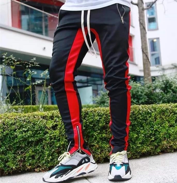 Buy Casual Men's Sweatpant Trouser Black + Red at Best Price in Bangladesh