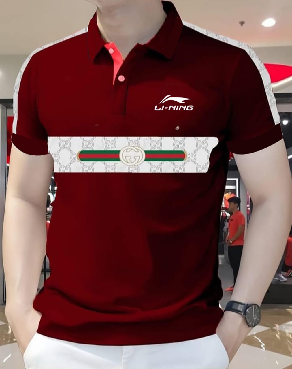 Buy Cotton Polo Shirt For Men's Khoiri LI-NING at Best Price in Bangladesh