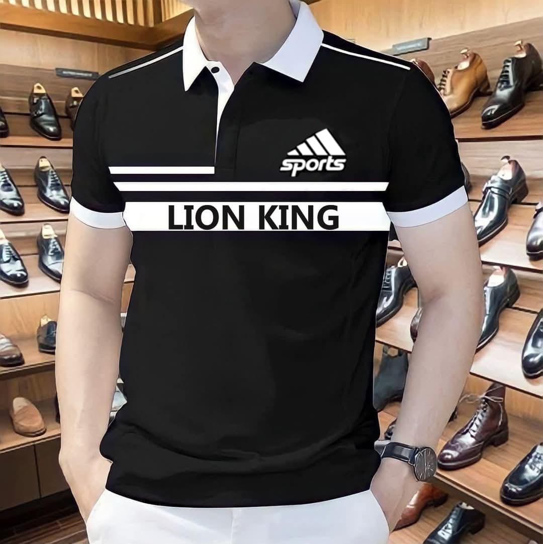 Buy Cotton Polo Shirt For Men's Black LION KING at Best Price in Bangladesh