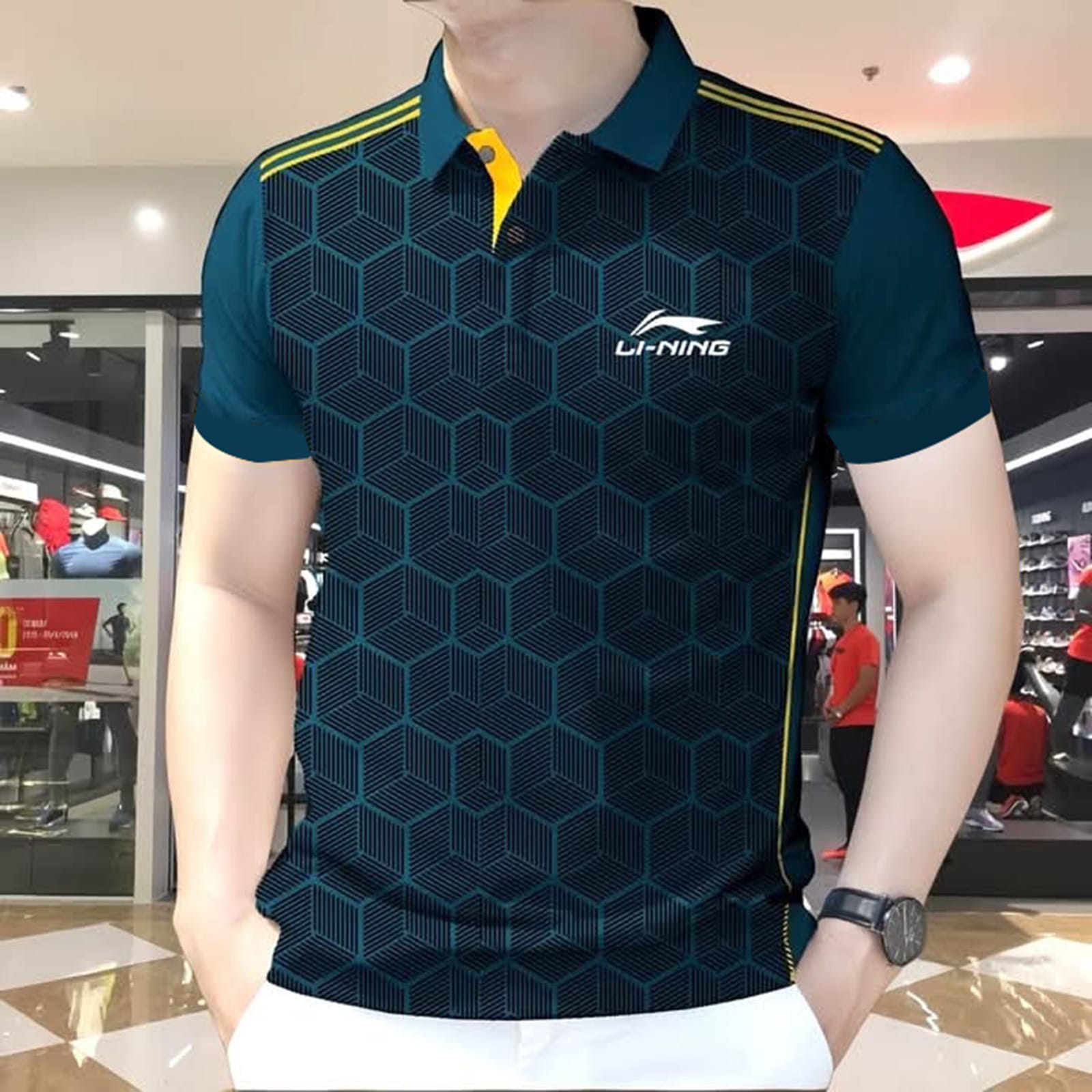 Buy Cotton Polo Shirt For Men's Li-Ning Green at Best Price in Bangladesh
