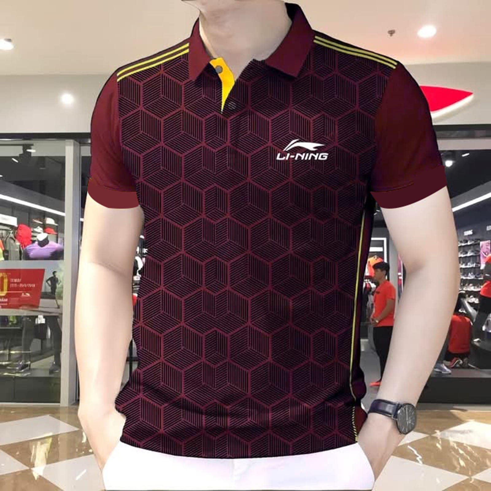 Buy Cotton Polo Shirt For Men's Li-Ning Khoiri at Best Price in Bangladesh