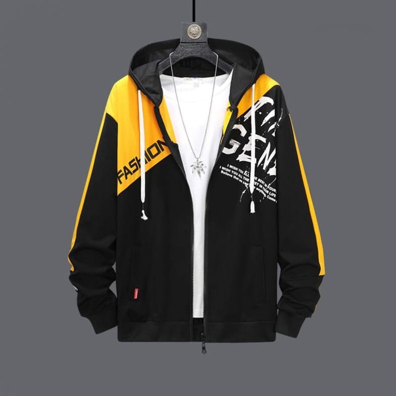 Trendy Premium Winter Hoodie Yellow Black Red color (5)