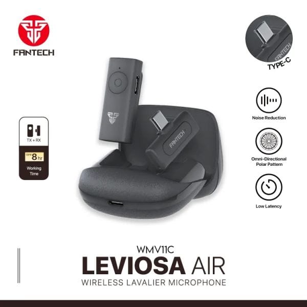 Fantech LEVIOSA AIR WMV11C Wireless Microphone for Type-C Devices (Single Mic) Price in Bangladesh