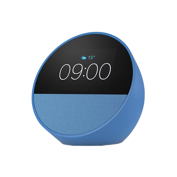 Echo Spot (2024) Smart Alarm Clock with 2.8” Screen & Alexa Voice Recognition & Control, White
